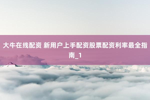 大牛在线配资 新用户上手配资股票配资利率最全指南_1